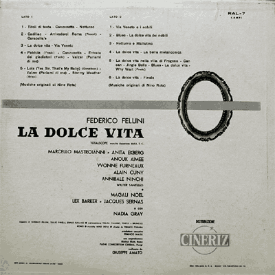 La dolce vita (F/O) - back cover